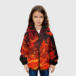 Куртка с капюшоном детская Багровый огненный закат, цвет: 3D-черный — фото 2