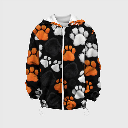 Детская куртка Мохнатые лапки / 3D-Белый – фото 1