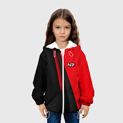 Куртка с капюшоном детская N7 - красная униформа, цвет: 3D-белый — фото 2