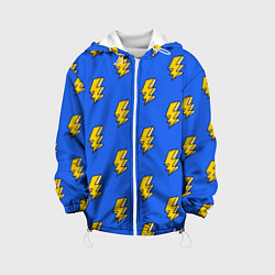 Куртка с капюшоном детская Супер молнии, цвет: 3D-белый