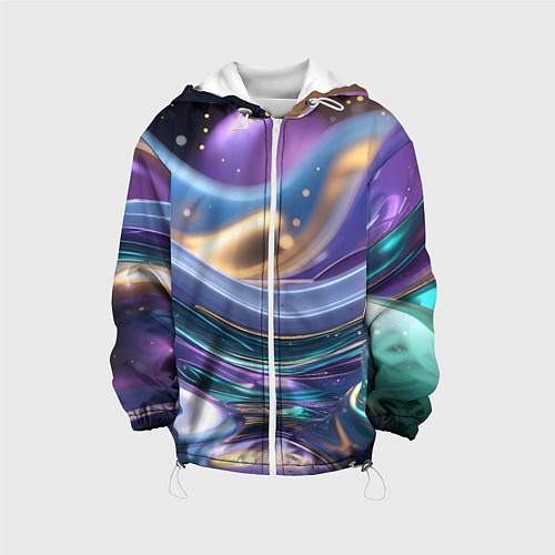 Детская куртка Космическая краска / 3D-Белый – фото 1