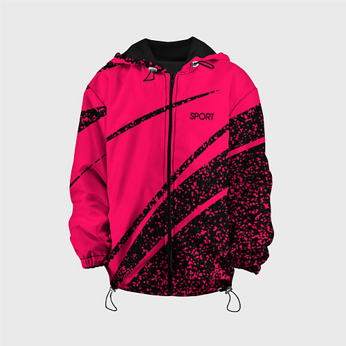 Детская куртка Sport розовый с чёрным в крапинку / 3D-Черный – фото 1