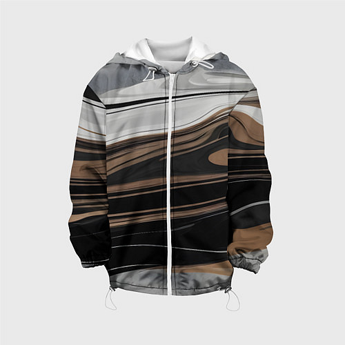 Детская куртка Движение песка / 3D-Белый – фото 1