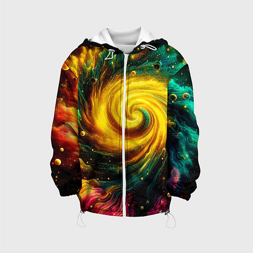 Детская куртка Neon space - ai art fantasy / 3D-Белый – фото 1