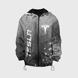 Куртка с капюшоном детская Tesla - grey gradient вертикально, цвет: 3D-черный