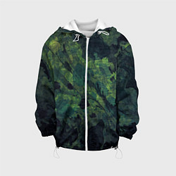 Детская куртка Абстракция - green camouflage background