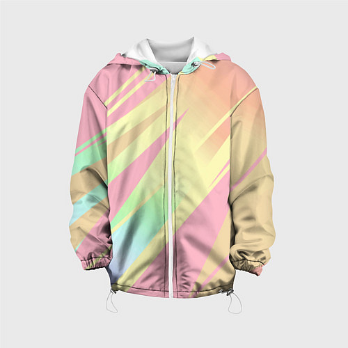 Детская куртка Нежный розовый абстрактный / 3D-Белый – фото 1