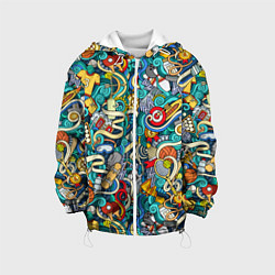 Детская куртка Спортивный инвентарь коллаж