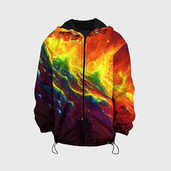 Детская куртка Абстрактные волны с огнем