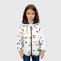 Куртка с капюшоном детская Геометрический хаос, цвет: 3D-черный — фото 2