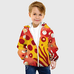 Куртка с капюшоном детская Африканский паттерн, цвет: 3D-белый — фото 2