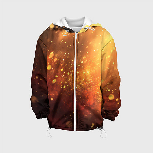 Детская куртка Золотая блестящая текстура / 3D-Белый – фото 1