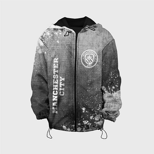 Детская куртка Manchester City - grey gradient вертикально / 3D-Черный – фото 1