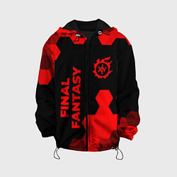 Куртка с капюшоном детская Final Fantasy - red gradient вертикально, цвет: 3D-черный