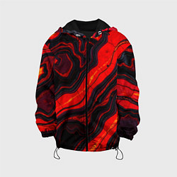 Куртка с капюшоном детская Срез магматической породы, цвет: 3D-черный