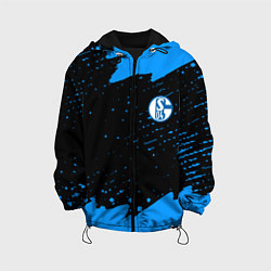 Куртка с капюшоном детская Schalke 04 fc blue color, цвет: 3D-черный