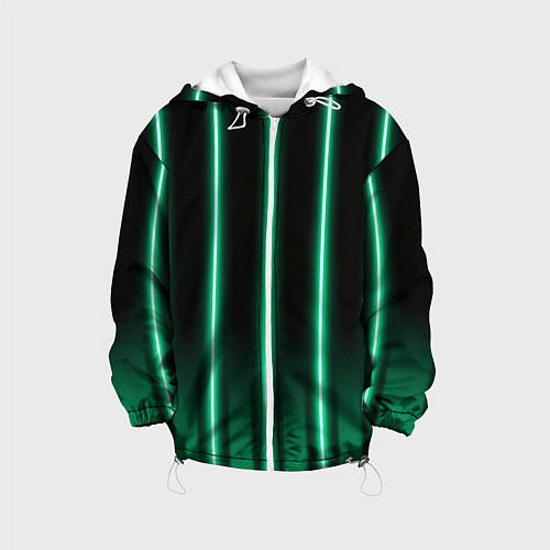 Детская куртка Neon turquoise / 3D-Белый – фото 1