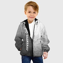 Куртка с капюшоном детская Juventus - grey gradient по-вертикали, цвет: 3D-черный — фото 2