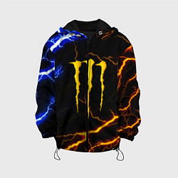 Куртка с капюшоном детская Monster energy storm, цвет: 3D-черный