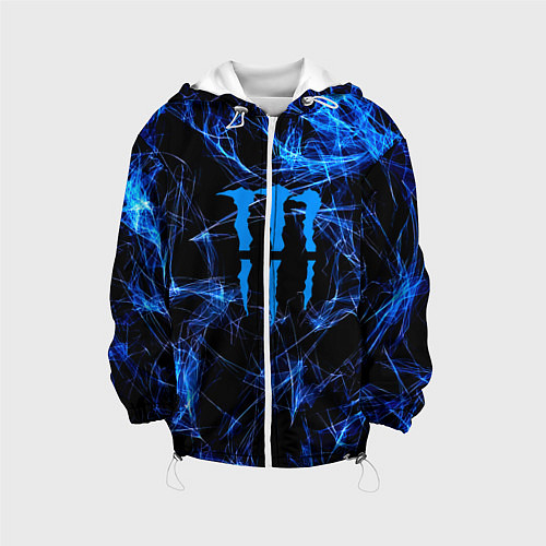 Детская куртка Monster energy искры дымы / 3D-Белый – фото 1