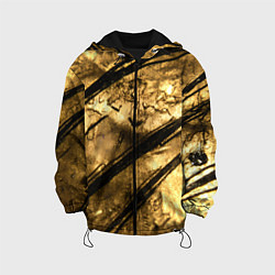 Детская куртка Золото с черной текстурой