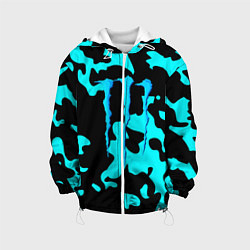 Детская куртка Monster energy камуфляж голубой