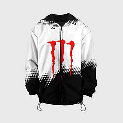 Детская куртка Monster energy чёрно белые краски