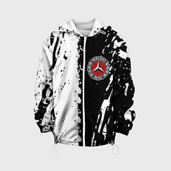 Куртка с капюшоном детская Mercedes краски текстура, цвет: 3D-белый