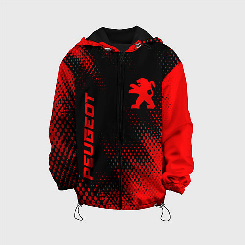Детская куртка Peugeot - red gradient вертикально / 3D-Черный – фото 1