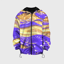 Детская куртка Фиолетово-золотая жидкая текстура