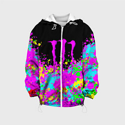 Детская куртка Monster energy краски неоновые