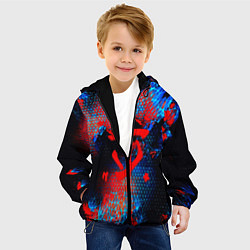 Куртка с капюшоном детская Doom космическая абстракция, цвет: 3D-черный — фото 2