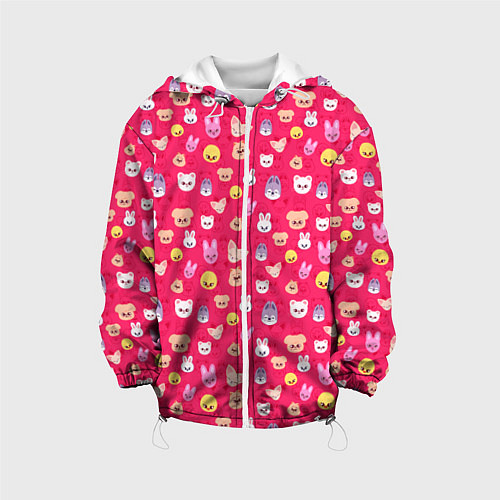 Детская куртка Skzoo pattern pink / 3D-Белый – фото 1