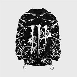 Детская куртка Monster energy белые штрихи краско