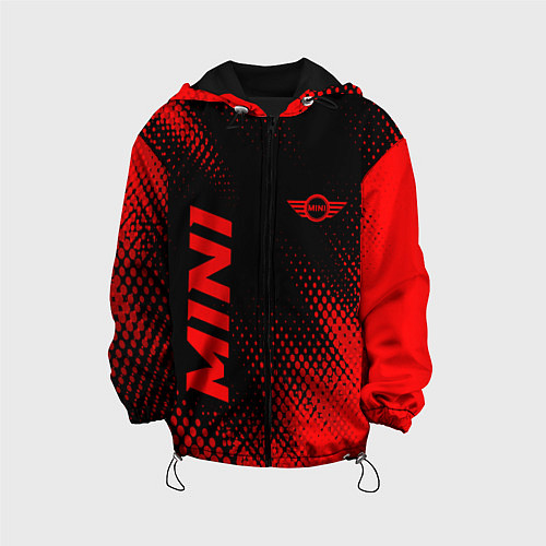 Детская куртка Mini - red gradient вертикально / 3D-Черный – фото 1