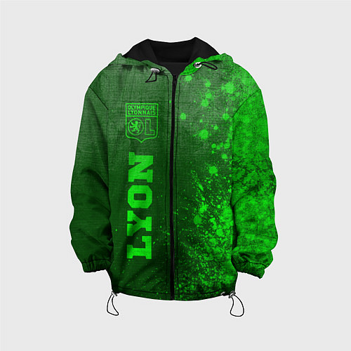 Детская куртка Lyon - green gradient по-вертикали / 3D-Черный – фото 1