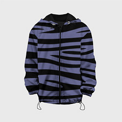 Куртка с капюшоном детская Морские полоски, цвет: 3D-черный