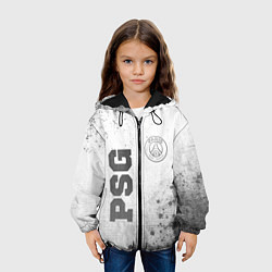 Куртка с капюшоном детская PSG - white gradient вертикально, цвет: 3D-черный — фото 2
