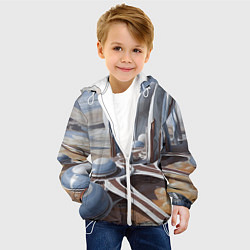 Куртка с капюшоном детская Город на другой планете, цвет: 3D-белый — фото 2