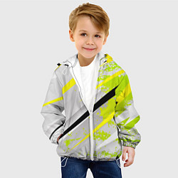 Куртка с капюшоном детская Color white light green, цвет: 3D-белый — фото 2