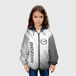 Куртка с капюшоном детская Mazda - white gradient вертикально, цвет: 3D-черный — фото 2