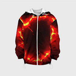 Детская куртка Красный круг из огня текстура