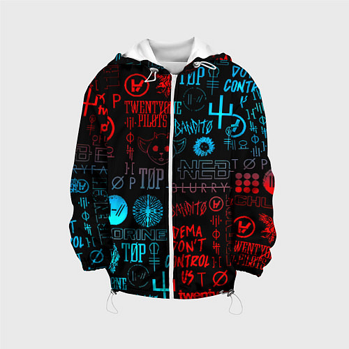 Детская куртка Twenty one pilots rock pattern / 3D-Белый – фото 1