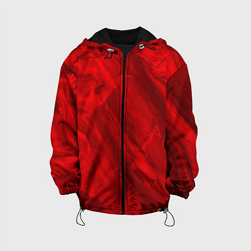 Детская куртка Красный камень абстракция / 3D-Черный – фото 1