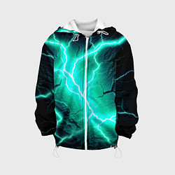 Куртка с капюшоном детская Color light blue black, цвет: 3D-белый