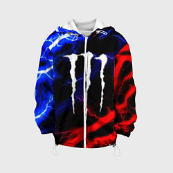 Детская куртка Monster energy молнии неон