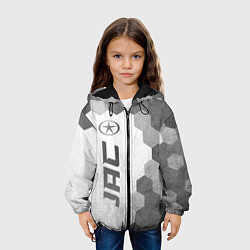 Куртка с капюшоном детская JAC - white gradient по-вертикали, цвет: 3D-черный — фото 2