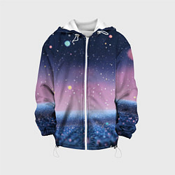 Детская куртка Закат с блестками - текстура