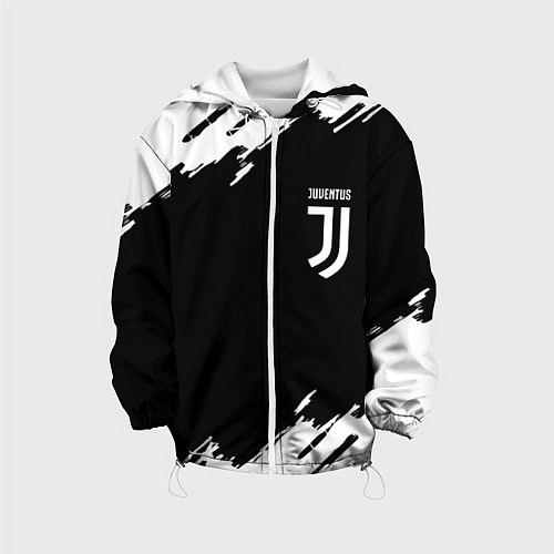 Детская куртка Juventus краски штрихи / 3D-Белый – фото 1