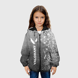 Куртка с капюшоном детская Valorant - grey gradient по-вертикали, цвет: 3D-черный — фото 2